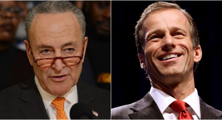 Senate Majority Leader Chuck Schumer and Minority Leader John Thune