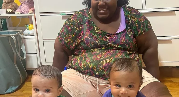 Gabourey Sidibe and her twins. Photo: BRANDON FRANKEL/Instagram