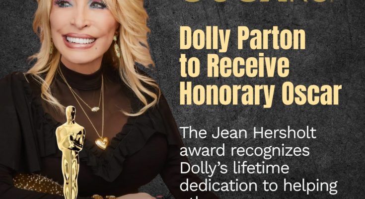 On Tuesday, June 17, the Academy of Motion Picture Arts and Sciences announced that Dolly Parton would be receiving the Jean Hersholt Humanitarian Award at its Board of Governors ceremony in November. Here, Dolly can be seen at the 78th Oscars in 2006. (Photo credit: Jeff Kravitz / FilmMagic, Inc, via Getty Images)