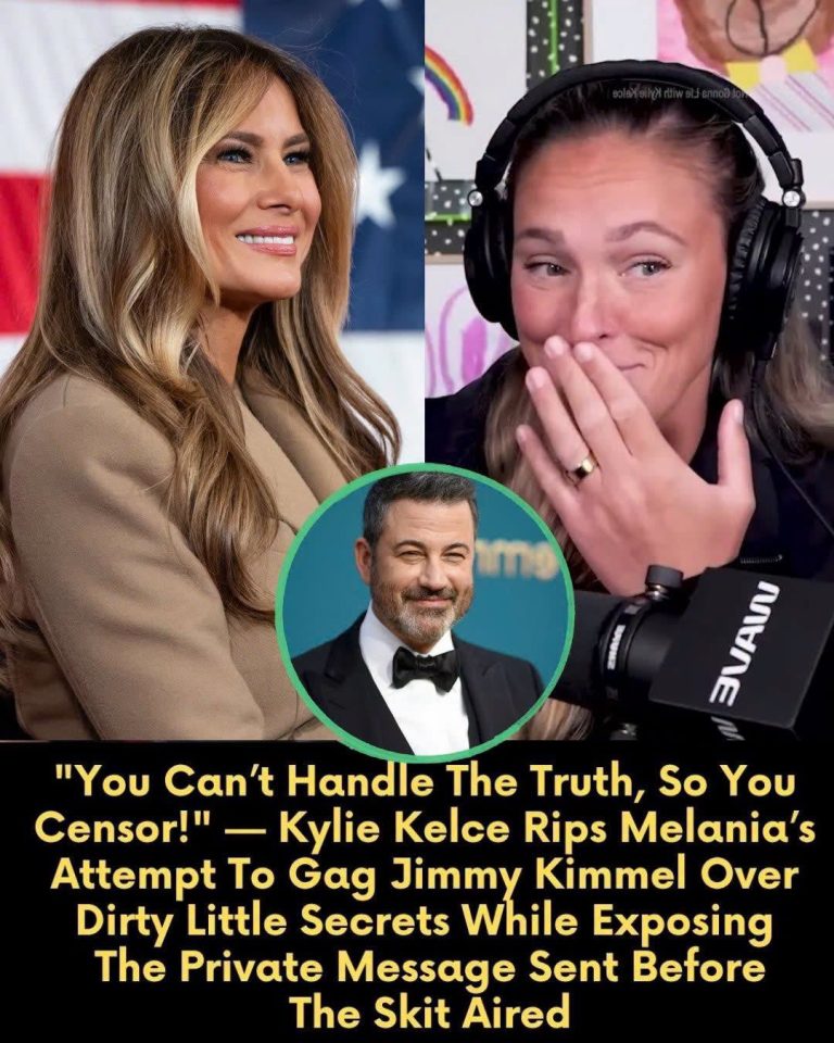 “You Can’t Handle The Truth, So You Censor!” — Kylie Kelce Rips Melania’s Attempt To Gag Jimmy Kimmel Over Dirty Little Secrets While Exposing The Private Message Sent Before The Skit Aired