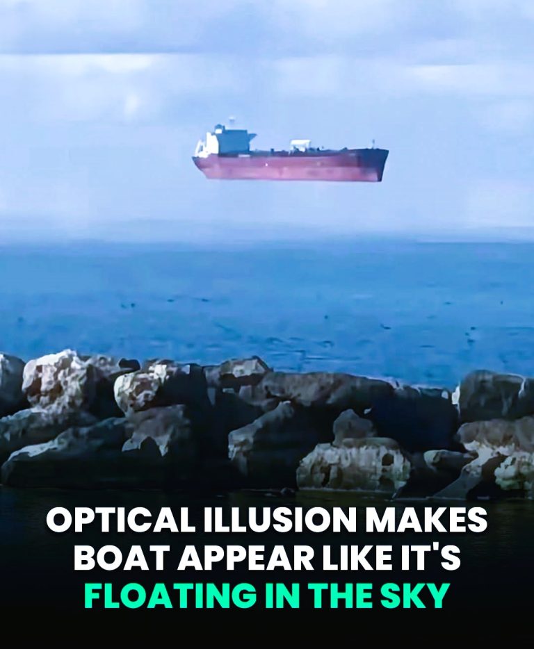 Incredible Optical Illusion Makes Boat Appear Like It’s Floating In The Sky
