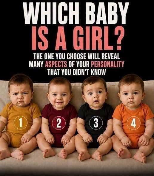 Psychological test: Which of these four babies is a little girl?