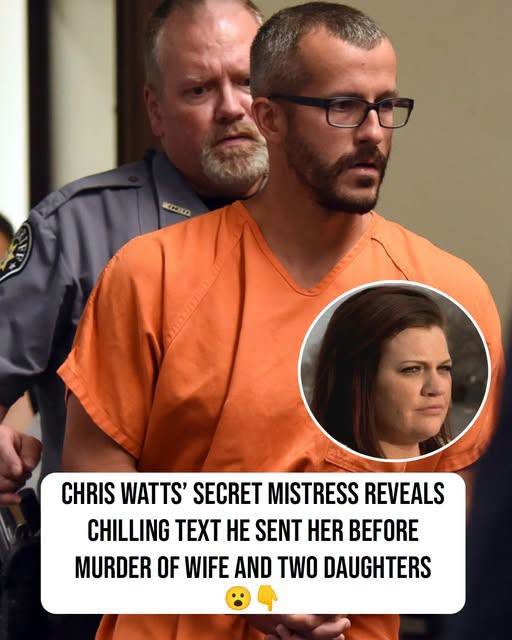 Chris Watts’ secret mistress reveals chilling text he sent before murder of wife and kids