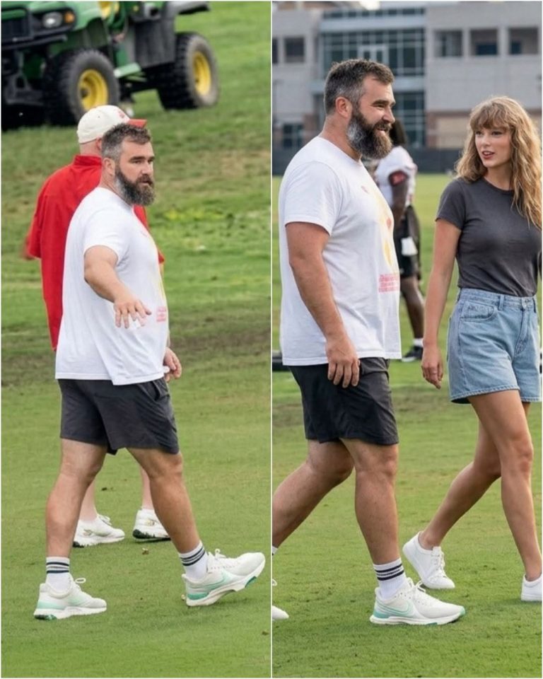 Jason Kelce and Sister-in-Law Taylor Swift Spotted at St. Joe Training Camp to Support Travis Kelce and His Chiefs Teammates