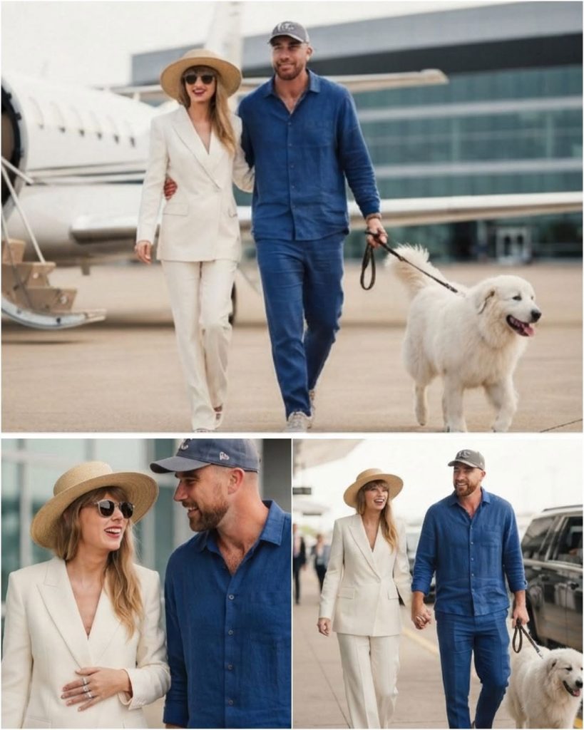 Taylor Swift and Travis Kelce Spark Fresh Buzz at the Airport as They Step Out With Their Big White Dog—Fans Notice Taylor Sm