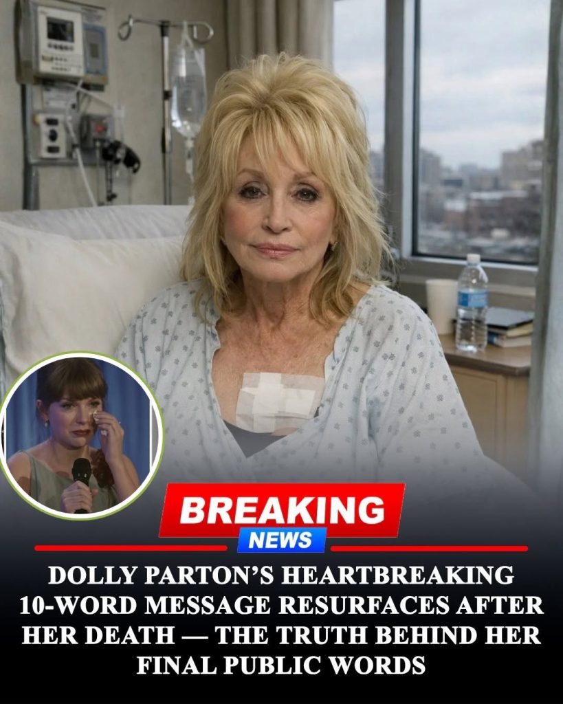BREAKING: Dolly Parton’s Cryptic Final 10-Word Statement Revealed Following Her Death — Leaves Fans In Tears