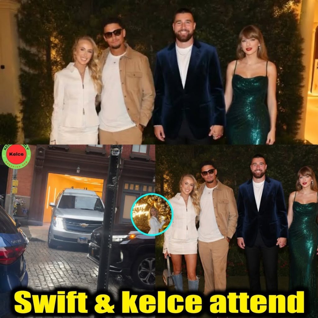 Emerald Elegance in Manhattan: Taylor Swift and Travis Kelce Steal the Show at Brittany Mahomes’ Star-Studded 31st Birthday B
