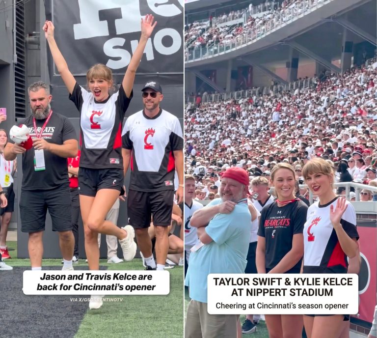 Taylor Swift and the Kelces Support Jason Kelce as the Bearcats Honor Him