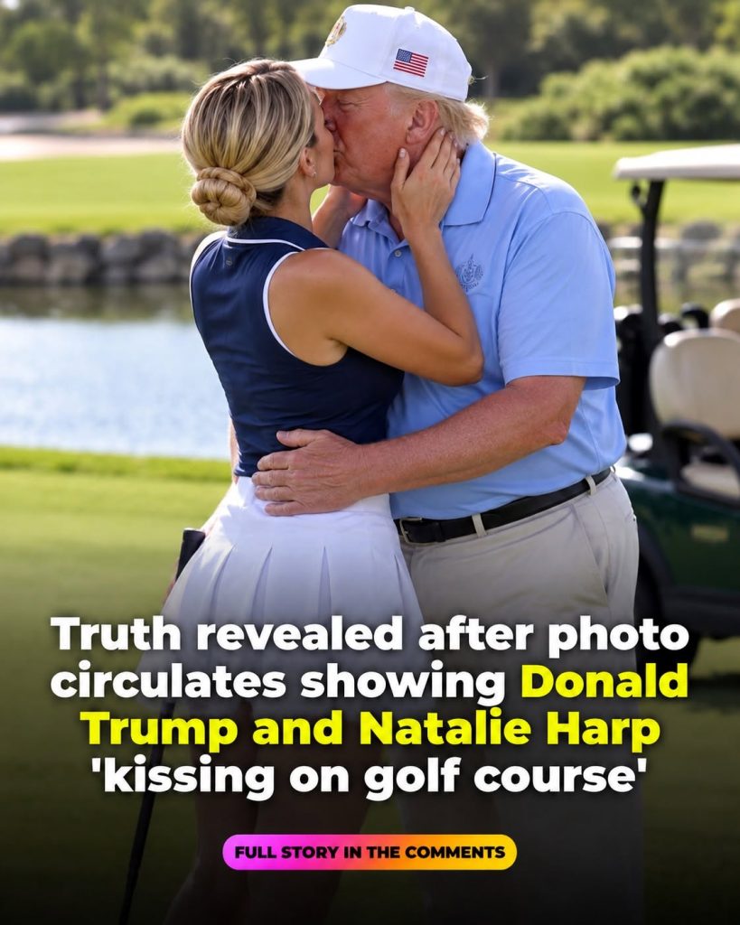 Donald Trump and Natalie Harp Kissing Photo: Truth Behind the Viral AI Image