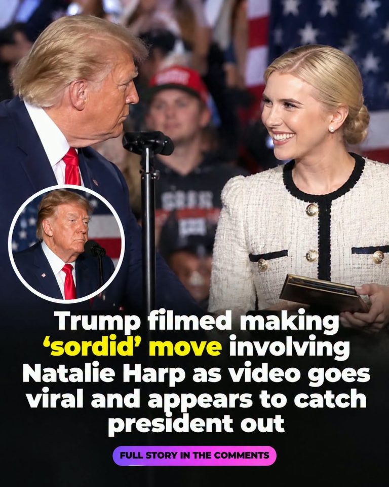 Trump filmed making ‘sordid’ move involving Natalie Harp as video goes viral and appears to catch president out